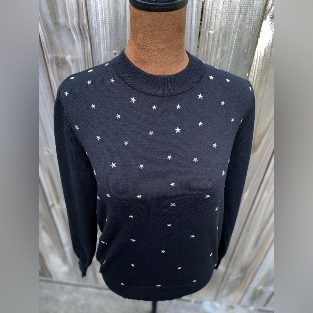 Nanette Lepore Studded Star Sweater:Office/Simple/Capsule Wardrobe/4th of July - Picture 2 of 8